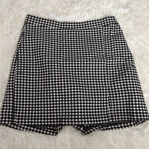 Rachel Black and White Checkered Skort